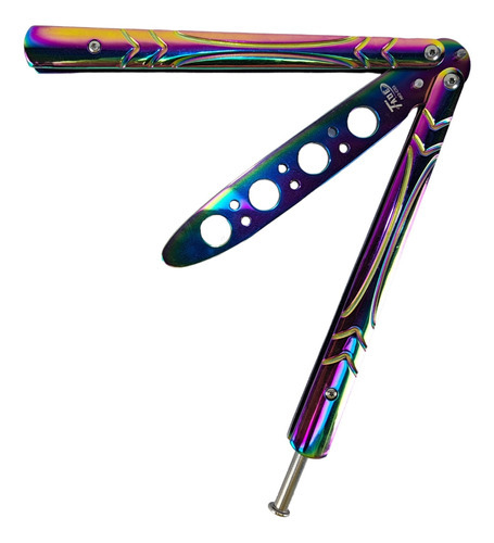 Canivete Butterfly Luxo Para Treino Manobras Rainbow Cs Go