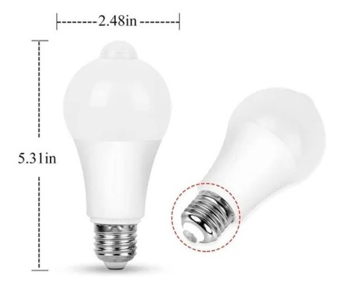 Foc0 Led 9w Con Sensor De Movimiento Color De La Luz Blanco