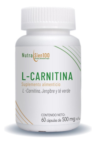 L-carnitina, Jengibre, Té Verde, Termogénico Nutrasien 60cap Sabor Sin Sabor