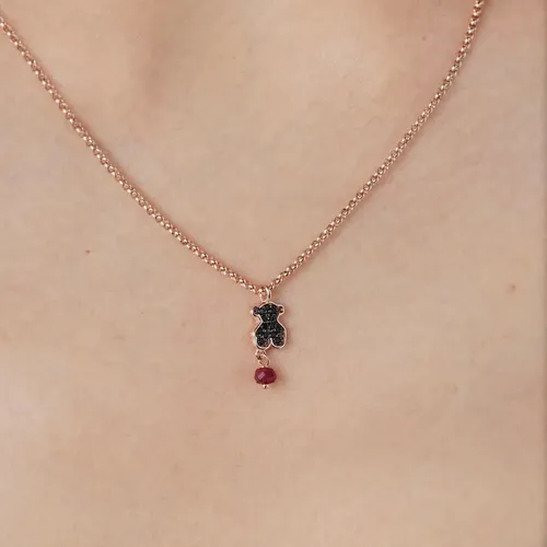 Oso Roses Collar Tous Oso Circonitas Negras Oro Rosa Rubí Set Empaque | Meses sin ...