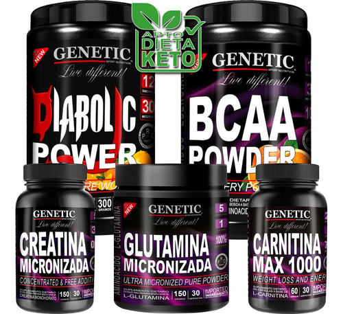 Pre Post Entreno Aminos Creatina Carnitina Glutamina Genetic