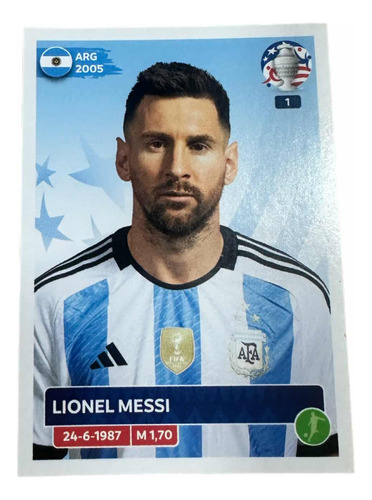 Lámina Arg 19 Lionel Messi Copa America Usa 2024
