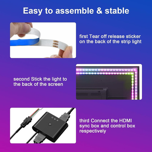 Kit De Retroiluminación De Led De Tv Smart Tv Bdffly Con Caj