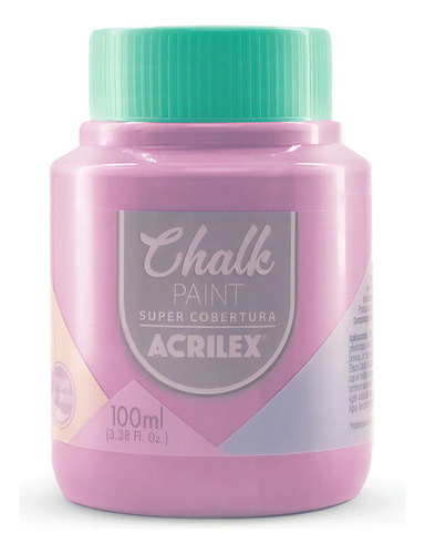 Tinta Chalk Acrilex 100ml - Super Cobertura - Artesanato Cor Batom 857