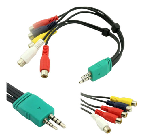 Cable 5 Rca Hembra A 2.5mm + 3.5mm Macho Audio Video Samsung