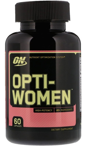 Suplemento en cápsulas Optimum Nutrition Vitaminas Opti-Women sabor Opti-Women sin sabor en un tarro de 60 unidades