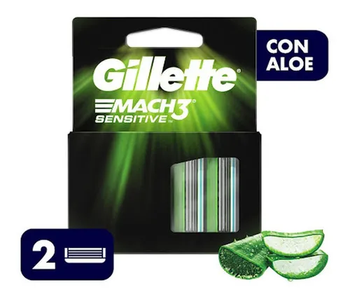 Repuestos Para Afeitar Gillette Mach3 Sensitive 2 Unidades