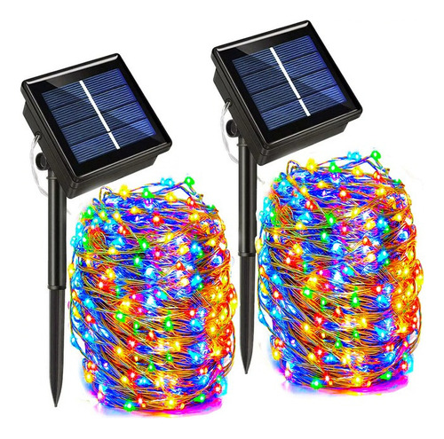 Juego De 2 Luces Solares Para Jardín, 30 M, Para Navidad, Ja