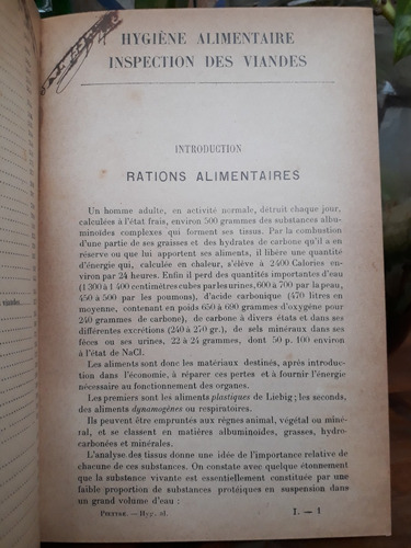 Inspection Des Viandes Aliments D'origine Carnée - Piettre (Usado)
