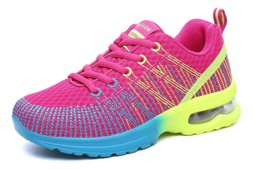 Zapatillas Deportivas Ligeras Para Correr Con Suela De Malla Tejida Para Mujer