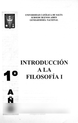 Introduccion A La Filosofia I (modulo Guia) Ucs Abogacia (Usado)