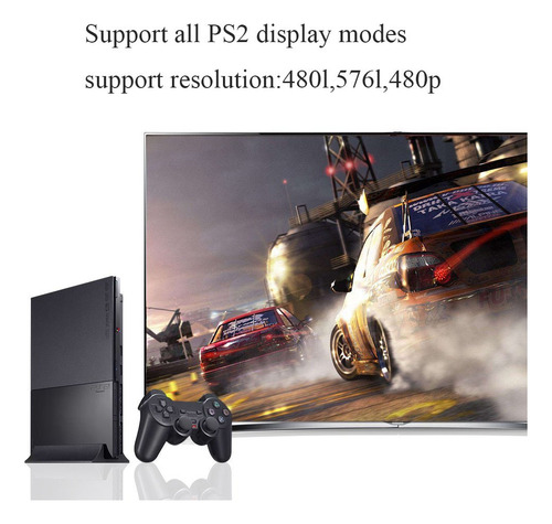 D Convertidor De Ps2 A Para Juegos Hd 480i Con O/video