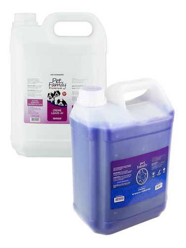 Combo Banho Pet Leave-in Neutro + Shampoo Branqueador 10l