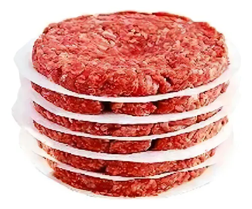 Separador de carne de hamburguesa cruda de papel para hornear encerado