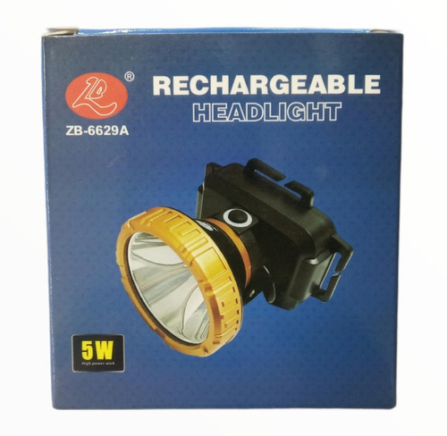 Imagen 6 de 11 de Linterna Minero Vincha De Cabeza Led Recargable Usb 5 Watts