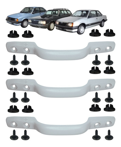 Kit 3 Alça Teto Opala Caravan Veraneio Monza Kadet Ipanema