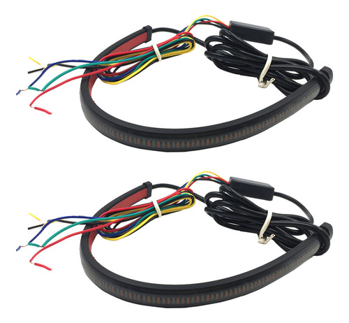 2 Tiras De Luces Led Flexibles Con Indicador De Giro Para Fr