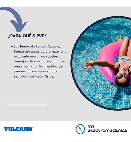 Imagen 4 de 10 de Kit Hormigón Skimmer 38cm + Toma Fondo + 2 Virolas Vulcano