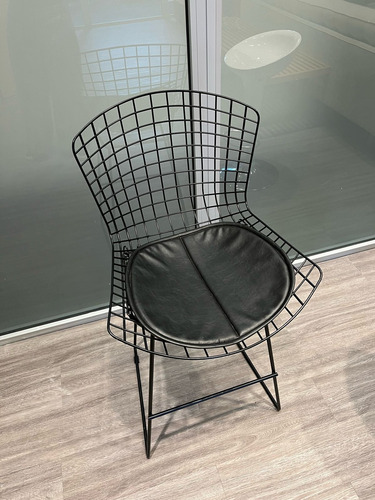 Banqueta Taburete Bertoia Alta Desayunador Laqueado Negro