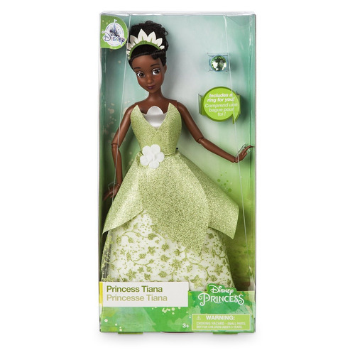 Muñeca Princesa Tiana Con Anillo Y Caja Disney