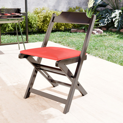 Jogo De Jantar Mesa Retangular 120x70 E Com 4 Cadeiras Estofadas Para Lanchonete Restaurante E Cozinha Cor Vermelho