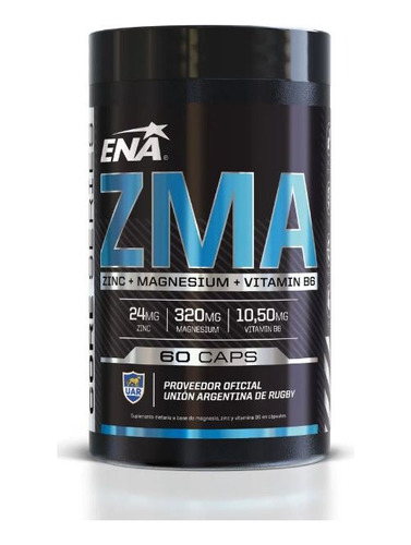 Zma 300mg (60 Caps) - Zinc Magnesio Vitamina B6 - Ena Sport