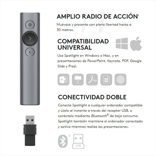 Señalador / Presentador Remoto Avanzado Logitech Spotlight