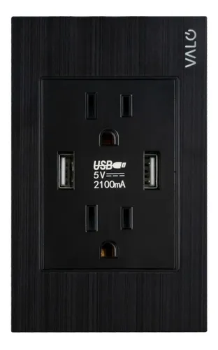 comprar Placa Valo Contacto Duplex Y 2 Entradas Usb Aluminio