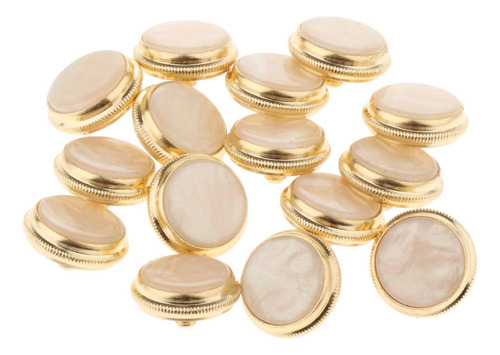 . 15 Piezas De Oro Plateado Trompeta De Botones Trompeta De
