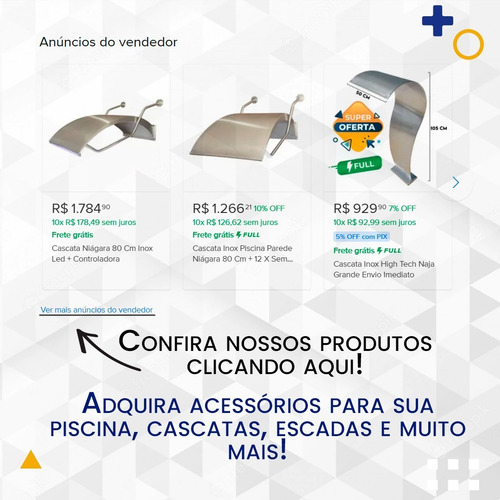 Escada Piscina Inox 4 Degraus Abs Antiderrapante Branco
