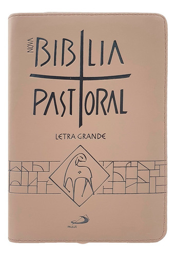 Nova Bíblia Sagrada Pastoral Letra Grande - Zíper Marrom
