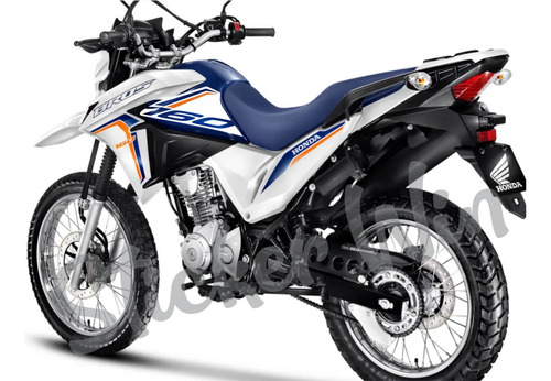 Adesivo Bros 160 2024 - Kit 3 Adesivos P/ Moto Branca A2