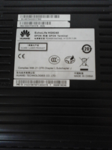 Router Huawei Echolife Hg8240 (Usado)