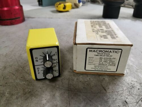 New Macromatic Ss-23128-06 Time Delay Relay 24 Vac/dc 10 Ssv