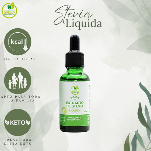 Endulzante Stevia Líquida Natural Concentrado /no Amargo