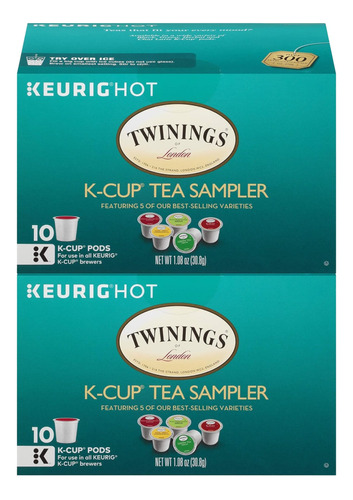 Twinings Sampler De Variedad De Té Keurig K-cups, 20 Unida.