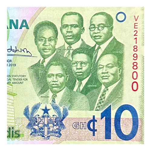 Ghana - 10 Cedis - Año 2019 - P #47 - Estrella