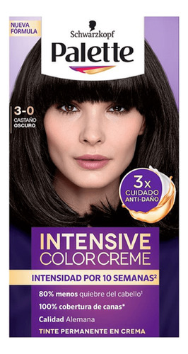 Schwarzkopf Professional Tinte para cabello Palette Color Creme Castaño Oscuro 3-0