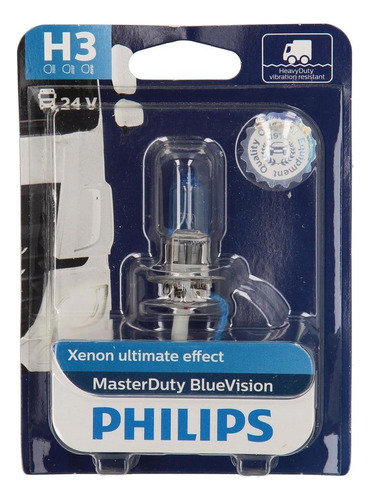 Lampara Philips H3 13336 24v 70w Pk22s Master Duty Blue .