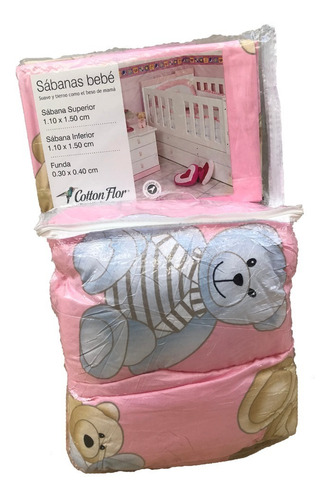 Sábanas + Acolchado Para Bebe Nena O Varon Cuna