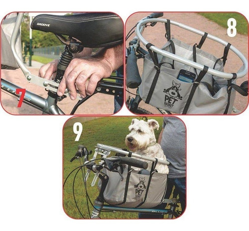Imagem 9 de 9 de Cadeirinha Bike Cesta P/ Cachorro Pet Basket Bege