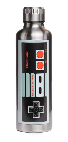 Botella Agua Termo Metálico Paladone Nintendo Nes Original 