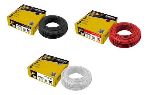 Indiana Kit 3 Rollos Cable - Dif.color 10awg