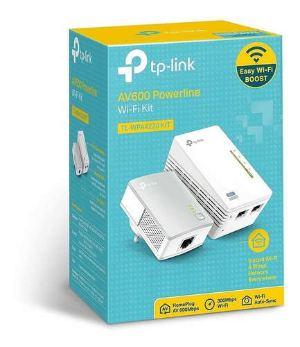 Imagen 4 de 4 de Range extender, Adaptador powerline TP-Link TL-WPA4220KIT V1 blanco 220V 2 unidades