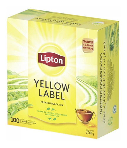 Te Yellow Label Lipton 100uni(1 Display)super