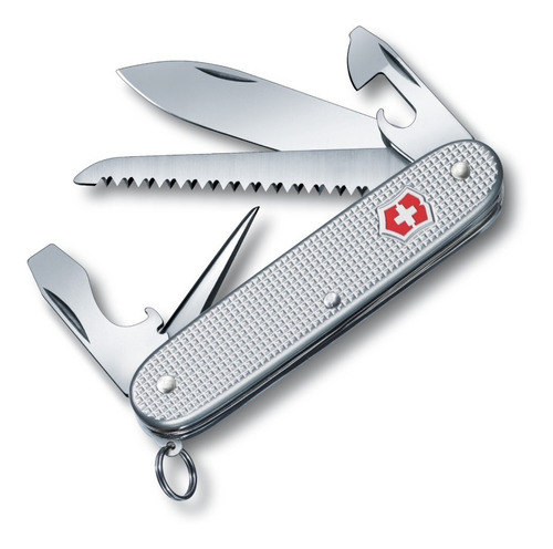 Canivete Suíço Farmer Alox Silver Victorinox 9 Funções Origi Cor Prateado