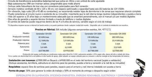 Imagen 6 de 9 de Kit Gh650 Planta Panel Solar Mppt Inversor Híbrido Onda Pura