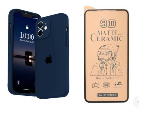 Forro Funda Estuche  + Vidrio Cerámico Para iPhone