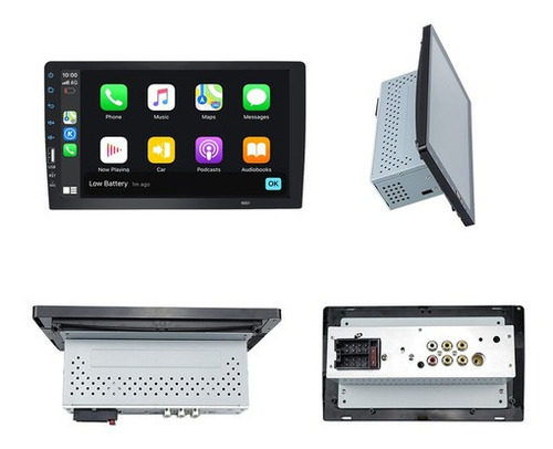 Imagen 4 de 12 de Estéreo De Coche De 9 Pulgadas 1din Carplay Android Auto