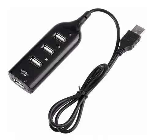 Hub USB 2.0 en aluminio / Switch multiplicador de 4 puertos - Tecnopura